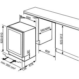 Винный шкаф Smeg CVI638N