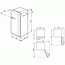 Холодильник SMEG FAB28RDMC