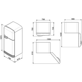 Холодильник SMEG FAB50RSV