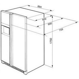 Холодильник Smeg SS55PNL1 черный