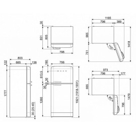 Холодильник SMEG FAB50RWH5
