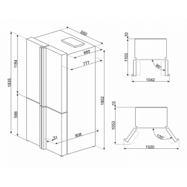 Холодильник SMEG FQ70GBE