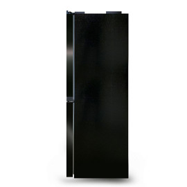Холодильник GINZZU NFI-4414 черное стекло