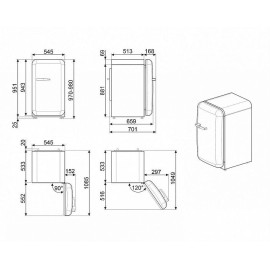 Холодильник SMEG FAB10RPB5