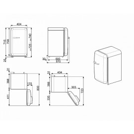 Минибар SMEG FAB5RCR3