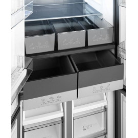 Холодильник WEISSGAUFF WCD 480 Total NoFrost Inverter Silk Inox Built-in