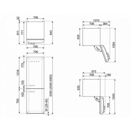 Холодильник SMEG FAB38RCR5