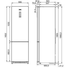 Холодильник FRANKE fcb 4001 nf s bk a+ (118.0180.370) чёрн. стекло