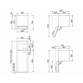 Холодильник SMEG FAB30LCR5