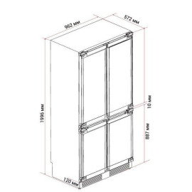 Холодильник HIBERG S-RFQ 800 B inverter