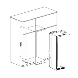 Винный шкаф MEYVEL MV110-KST2 (Slim)