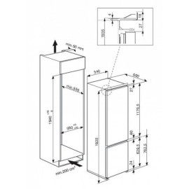 Встраиваемый холодильник Hotpoint-Ariston BCB 8020 AA F C O 3