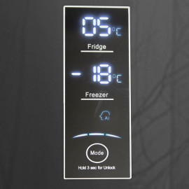 Холодильник GINZZU NFK-530 Black glass
