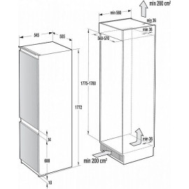Встраиваемый холодильник Gorenje GDNRK 5182 A2