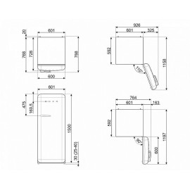 Холодильник SMEG FAB28RDTP5