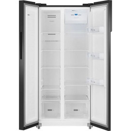Холодильник WEISSGAUFF WSBS 500 Inverter NoFrost White Rock Glass