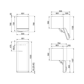 Холодильник SMEG FAB28RDGM5