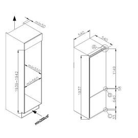 Холодильник MAUNFELD MBF193NFFWGR Inverter