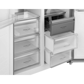 Холодильник WEISSGAUFF WSBS 1036 Inverter NoFrost Premium White Glass