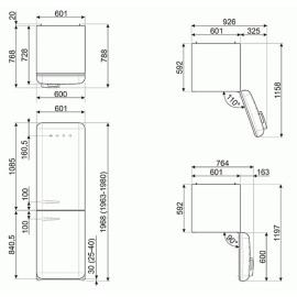 Холодильник SMEG FAB32LPK3