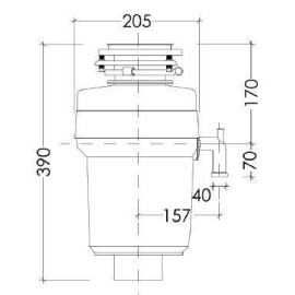 Измельчитель пищевых отходов KUPPERSBERG WS 750 B