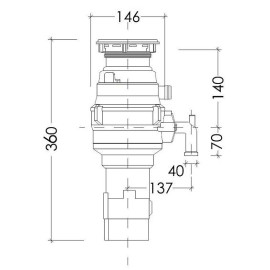 Измельчитель пищевых отходов KUPPERSBERG WS 550 B