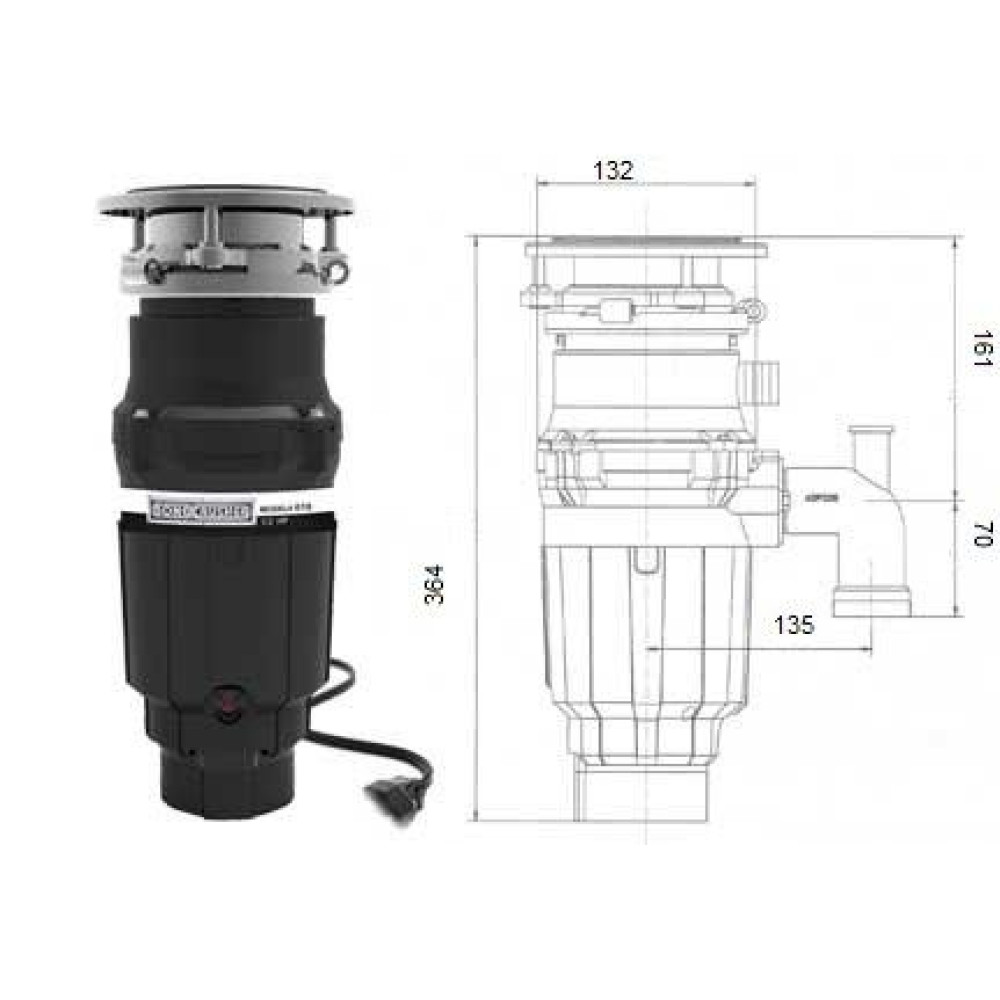 Измельчитель бытовой BONE CRUSHER BC610