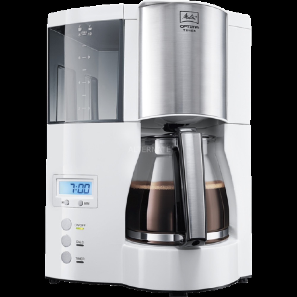Кофеварка MELITTA optima glass timer белая