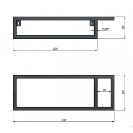 Консоль GROSSMAN МЕТРИС 50 см черная 105002