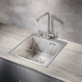 Кухонная мойка MILACIO Denia 46 Steel MC.77470 нержавеющая сталь
