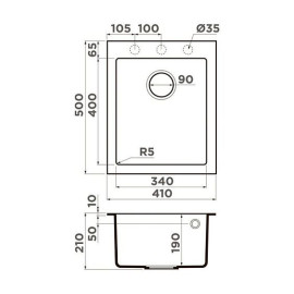 Кухонная мойка OMOIKIRI Bosen 41-ES (4997205)