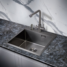 Кухонная мойка MILACIO Denia 51 Steel MC.77489 вороненая сталь