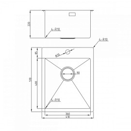 Кухонная мойка MILACIO Denia 41 Steel MC.77468 золото