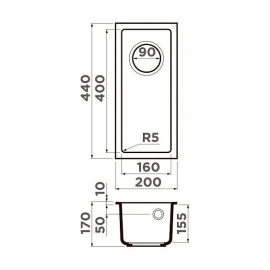 Кухонная мойка OMOIKIRI Bosen 20-U-ES (4997203)