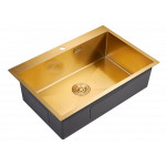 Кухонная мойка MILACIO Denia 750 Steel MC.77508 золото