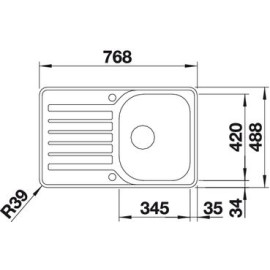 Кухонная мойка BLANCO lantos 45 s-if compact (519059)