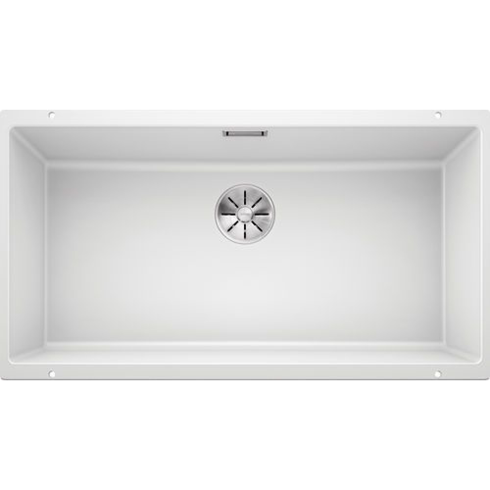 Кухонная мойка Blanco SUBLINE 800-U отводная арматура InFino® белый гранит 523145