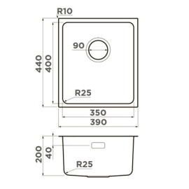 Кухонная мойка OMOIKIRI Tadzava 39-U/I-LG (4993262)