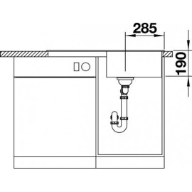 Кухонная мойка BLANCO Zia 5S Silgranit PuraDur 520512тёмная скала