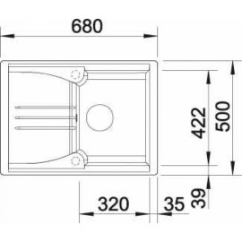 Мойка BLANCO 513796 ENOS 40 S шампань SILGRANIT мойка