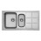Кухонная мойка TopZero LTP950.500.15.GT8K, нержавеющая сталь