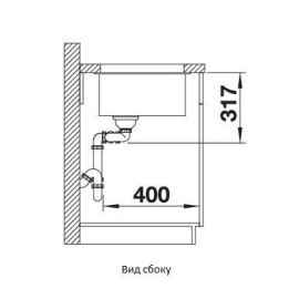 Кухонная мойка Blanco SUBLINE 430/270-U жасмин c отв.арм. InFino (арт.523156)