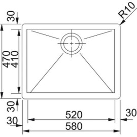 Кухонная мойка FRANKE PPX 210-58 нержавеющая сталь (127.0198.245)