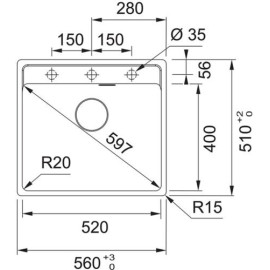 Кухонная мойка FRANKE MRG 610-52 чёрный матовый (114.0661.658)