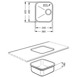 Кухонная мойка SMEG um34