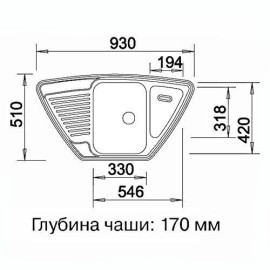Кухонная мойка BLANCO tipo 9e (511582)