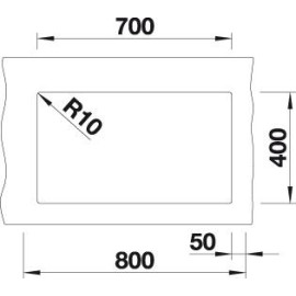 Кухонная мойка BLANCO SUBLINE 700-U SILGRANIT черный с отв.арм. InFino (526001)