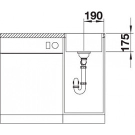 Кухонная мойка Blanco ZEROX 340-IF Durinox® отводная арматура InFino®нержавеющая сталь 523096