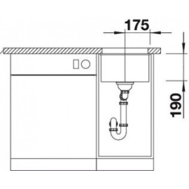 Кухонная мойка Blanco SUBLINE 320-U SILGRANIT белый с отв.арм. InFino (арт.523410)