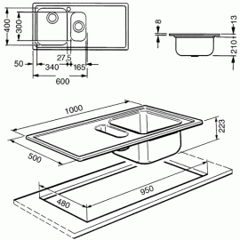 Кухонная мойка SMEG llr102